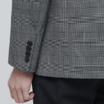 Glen Check Basic Blazer — Medium Grey