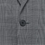 Glen Check Basic Blazer — Medium Grey