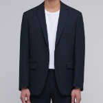 Basic Wool Blazer — Navy