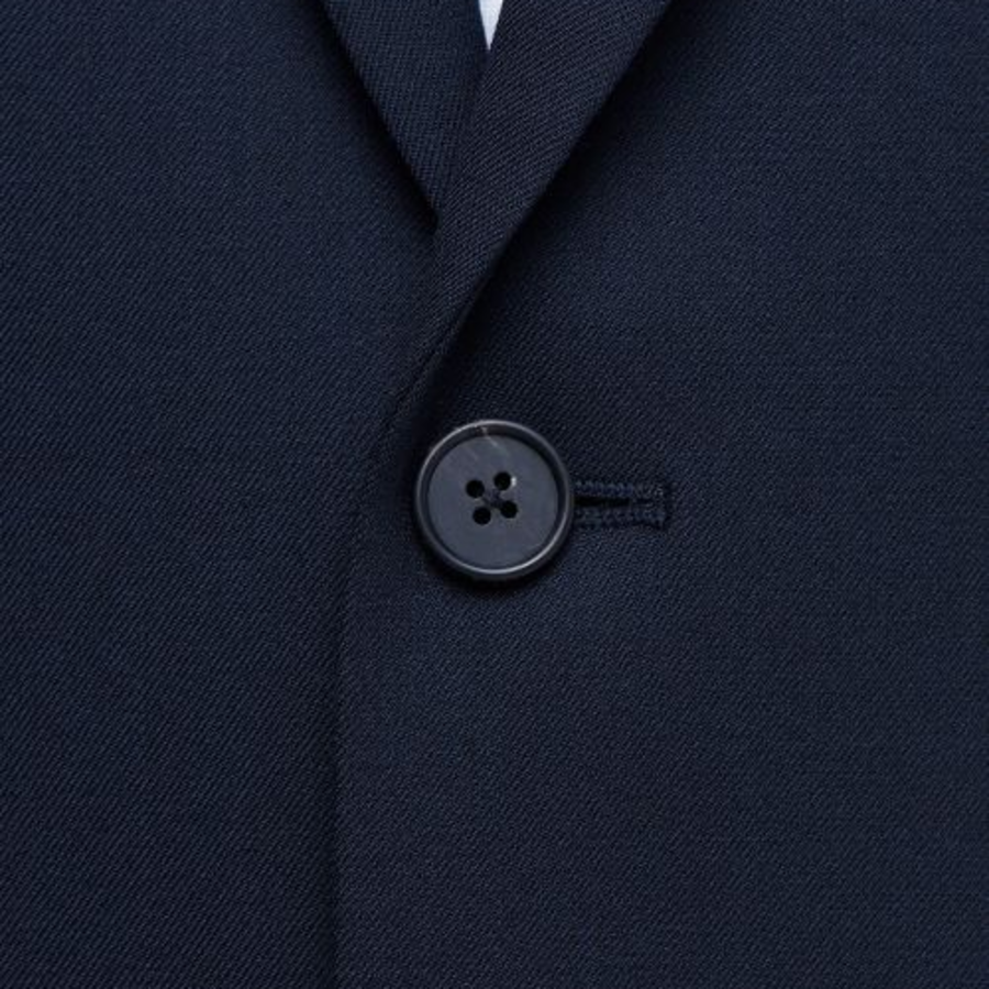 Basic Wool Blazer — Navy