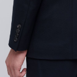 Basic Wool Blazer — Navy