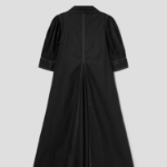 GANNI Cotton Poplin V-Neck Maxi Dress - Black