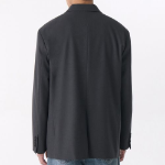 Oversized 3-Button Blazer — Grey