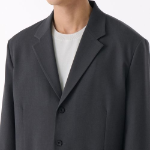 Oversized 3-Button Blazer — Grey