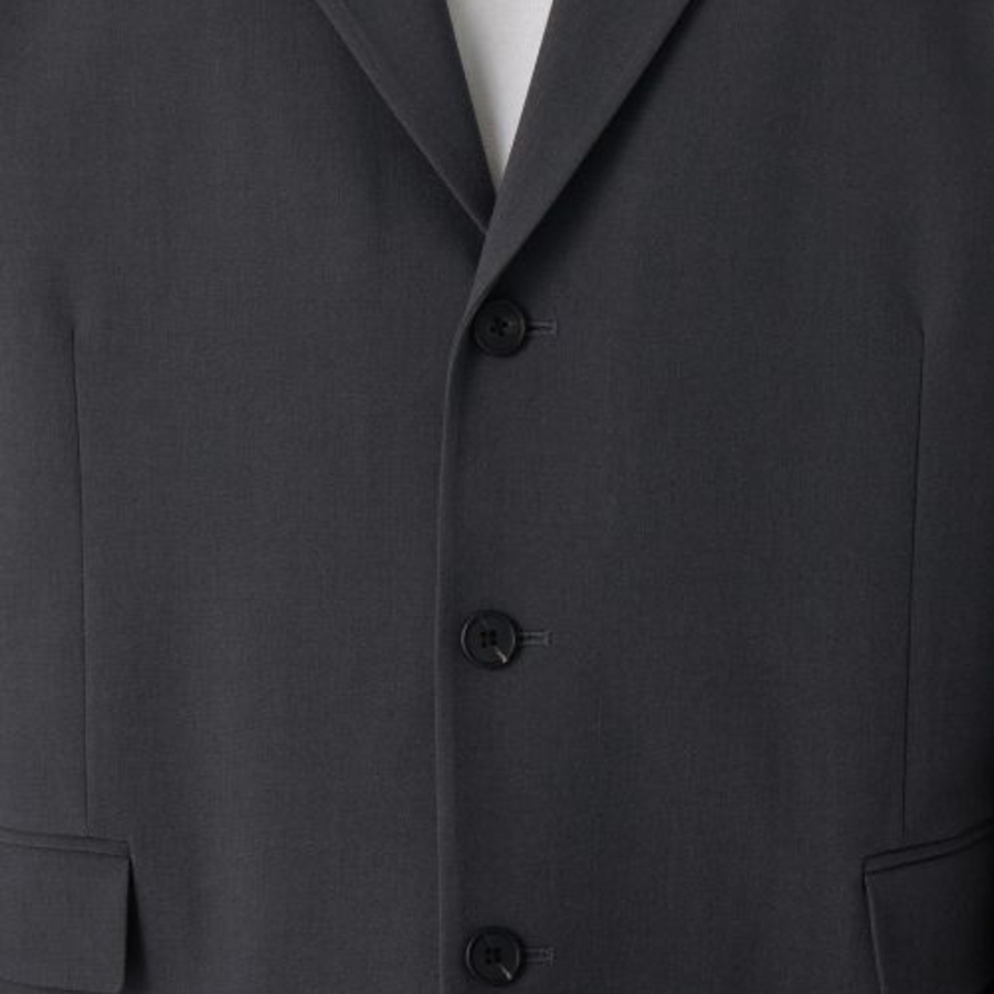 Oversized 3-Button Blazer — Grey