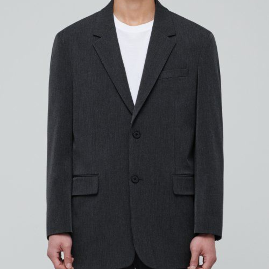 Oversized Blazer — Charcoal Grey