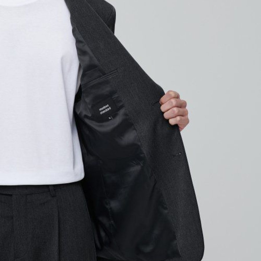 Oversized Blazer — Charcoal Grey