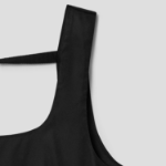 GANNI Duchesse Nylon U-neck Mini Dress - Black