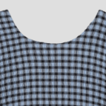 GANNI Seersucker Check Midi Dress - Sky Blue