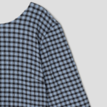 GANNI Seersucker Check Midi Dress - Sky Blue