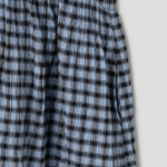 GANNI Seersucker Check Midi Dress - Sky Blue