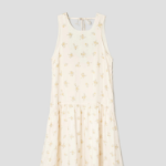 GANNI Printed Viscose Habotai Long Dress - Ivory