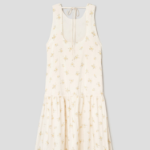 GANNI Printed Viscose Habotai Long Dress - Ivory