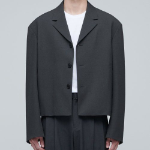 Oversized Crop Blazer — Grey