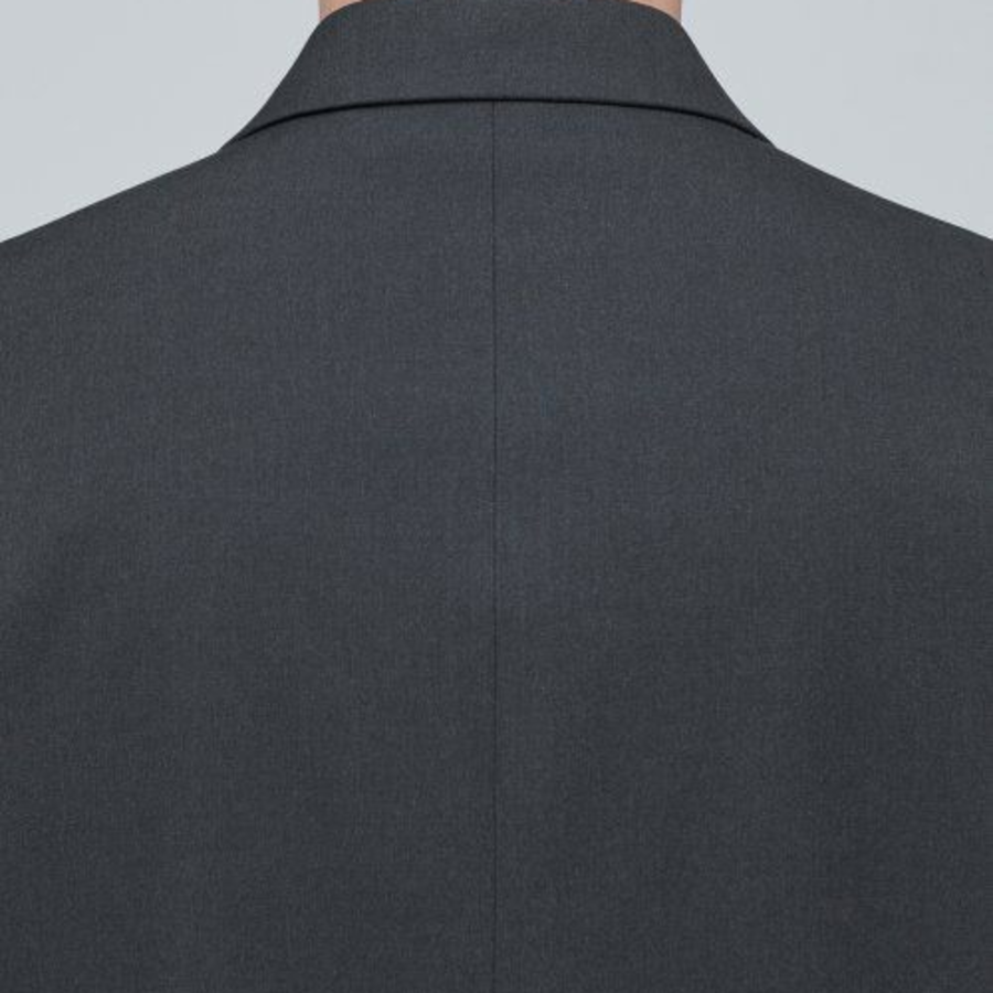 Oversized Crop Blazer — Grey