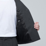 Oversized Crop Blazer — Grey