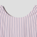 GANNI Overdyed Stripe Cotton Long Dress - Light Pink