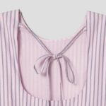 GANNI Overdyed Stripe Cotton Long Dress - Light Pink