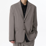 Oversized Blazer — Greyish Beige