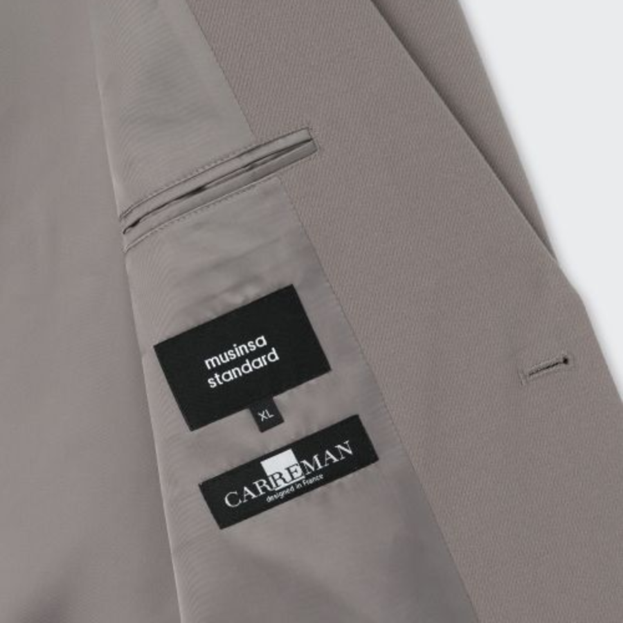 Oversized Blazer — Greyish Beige