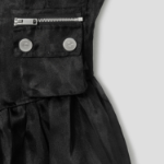 GANNI Technical Organza Corset Midi Dress - Black