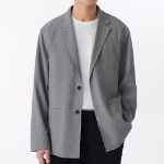 Oversized Blazer — Crinkle Grey