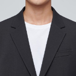 Relaxed Basic Blazer — Dark Grey