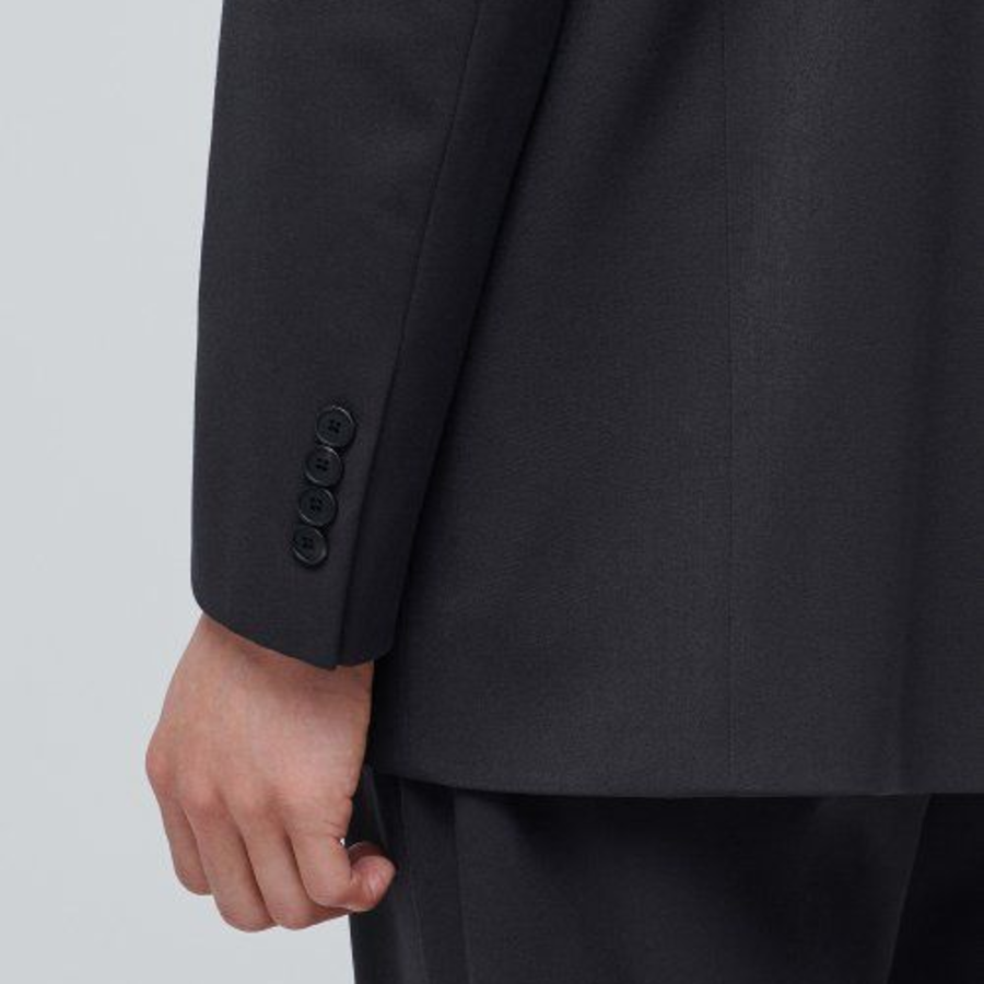 Relaxed Basic Blazer — Dark Grey