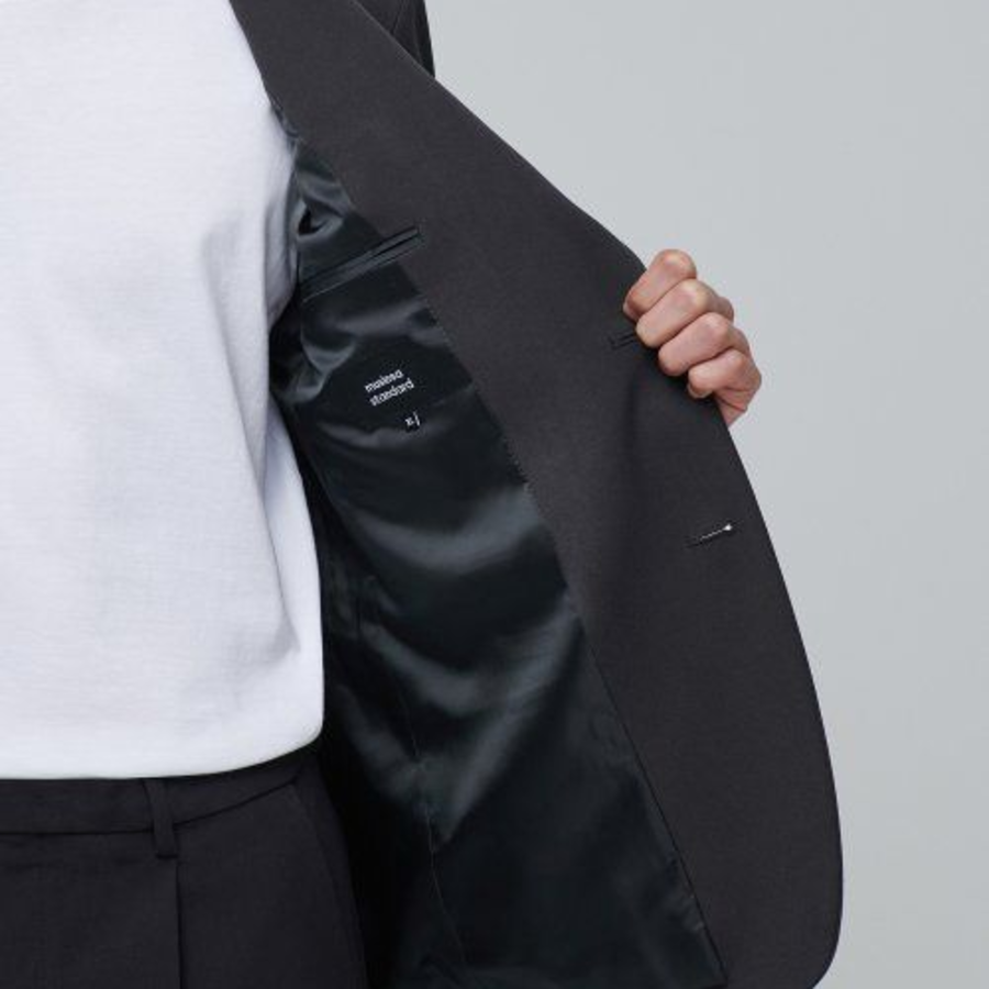 Relaxed Basic Blazer — Dark Grey