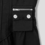 GANNI Heavy Cotton Tailoring Corset Midi Dress - Black