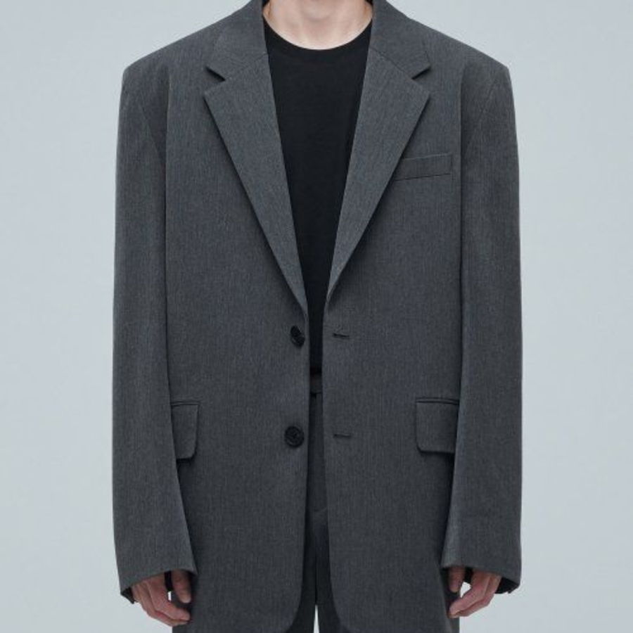 Big Daddy Oversized Blazer — Medium Grey