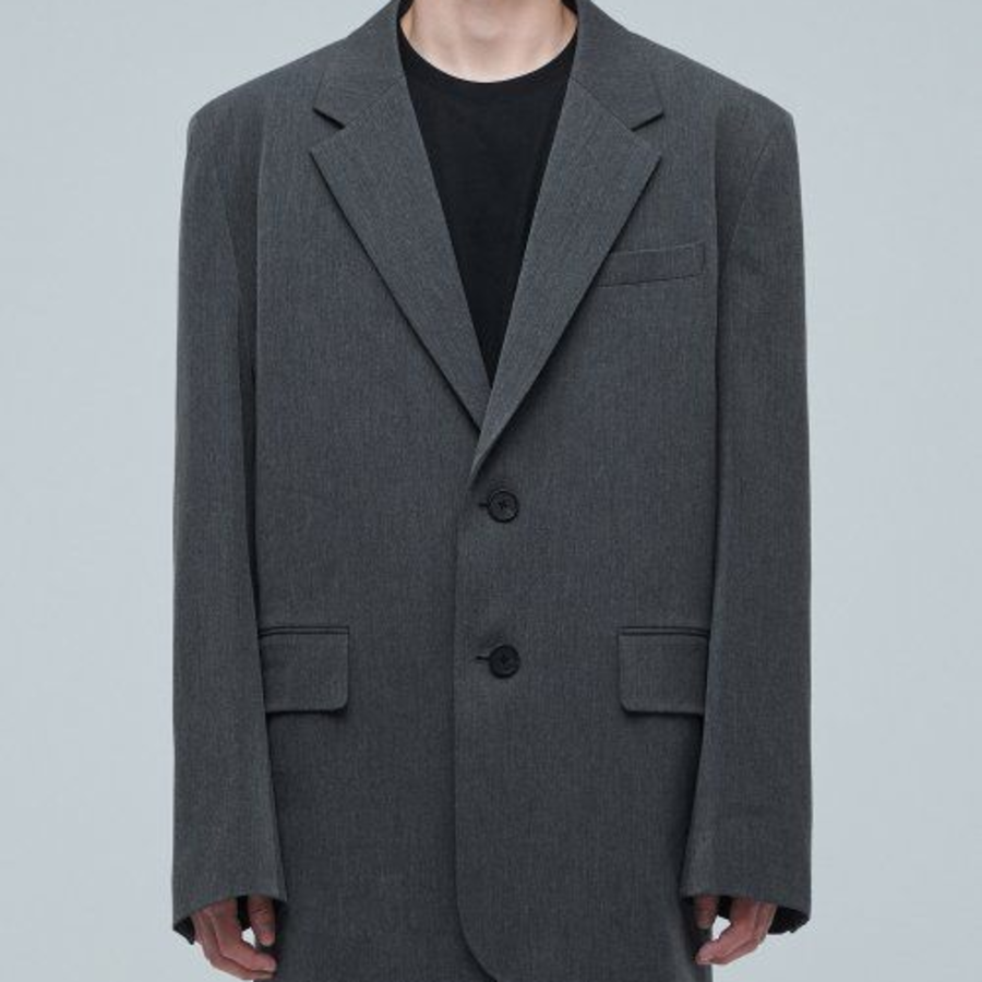 Big Daddy Oversized Blazer — Medium Grey