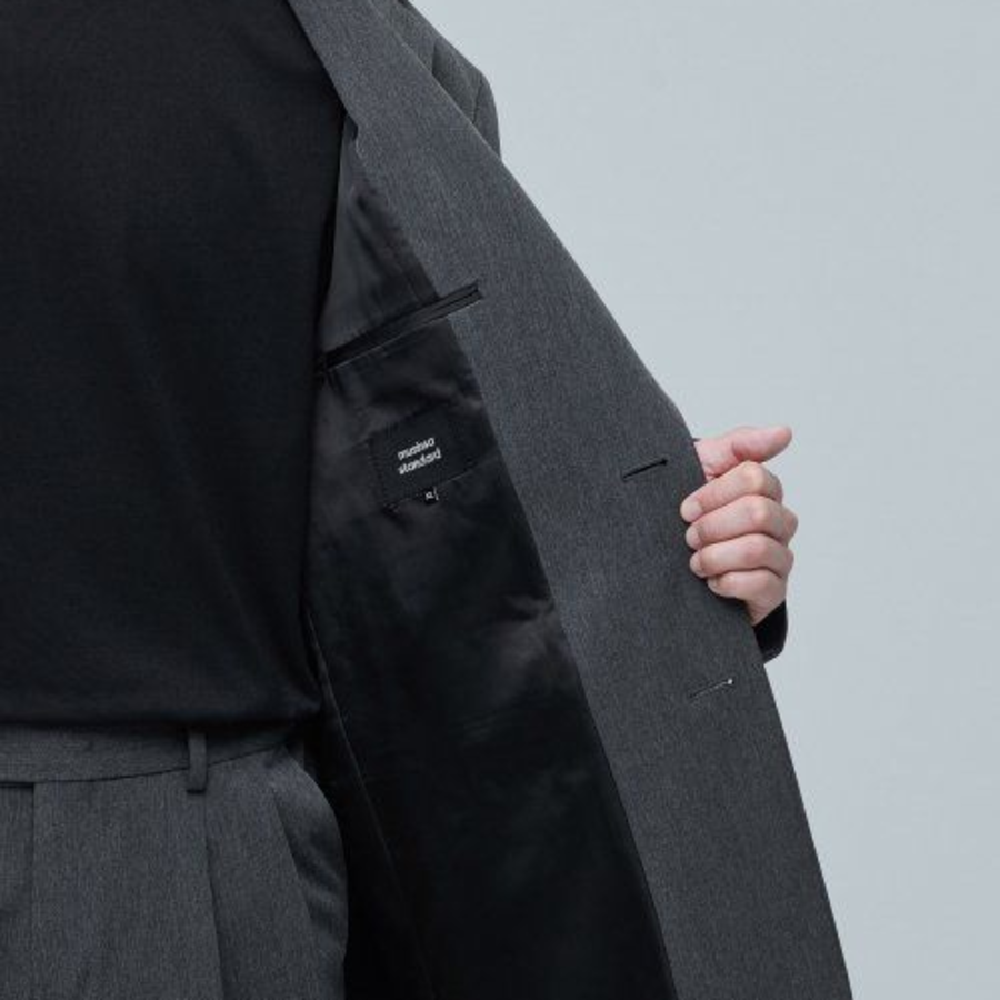 Big Daddy Oversized Blazer — Medium Grey