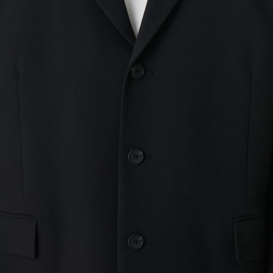 Oversized 3-Button Blazer — Black