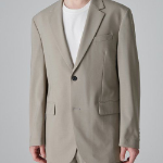 Summer Wool Relaxed Basic Blazer — Light Beige