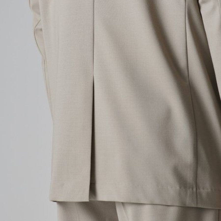 Summer Wool Relaxed Basic Blazer — Light Beige