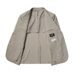 Summer Wool Relaxed Basic Blazer — Light Beige