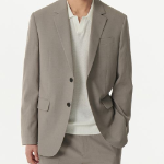 Cool Touch Relaxed Basic Blazer — Greyish Beige