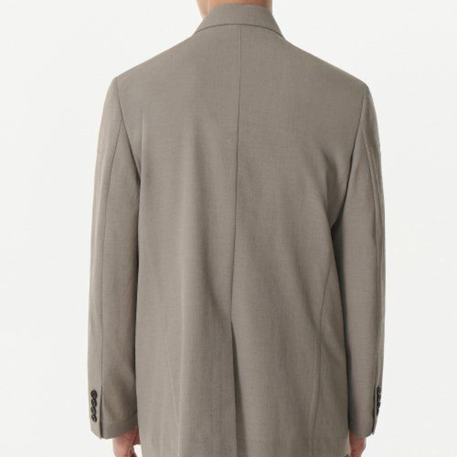Cool Touch Relaxed Basic Blazer — Greyish Beige