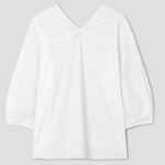 KUHO V-Neck Three-Quarter Sleeve Blouse - White