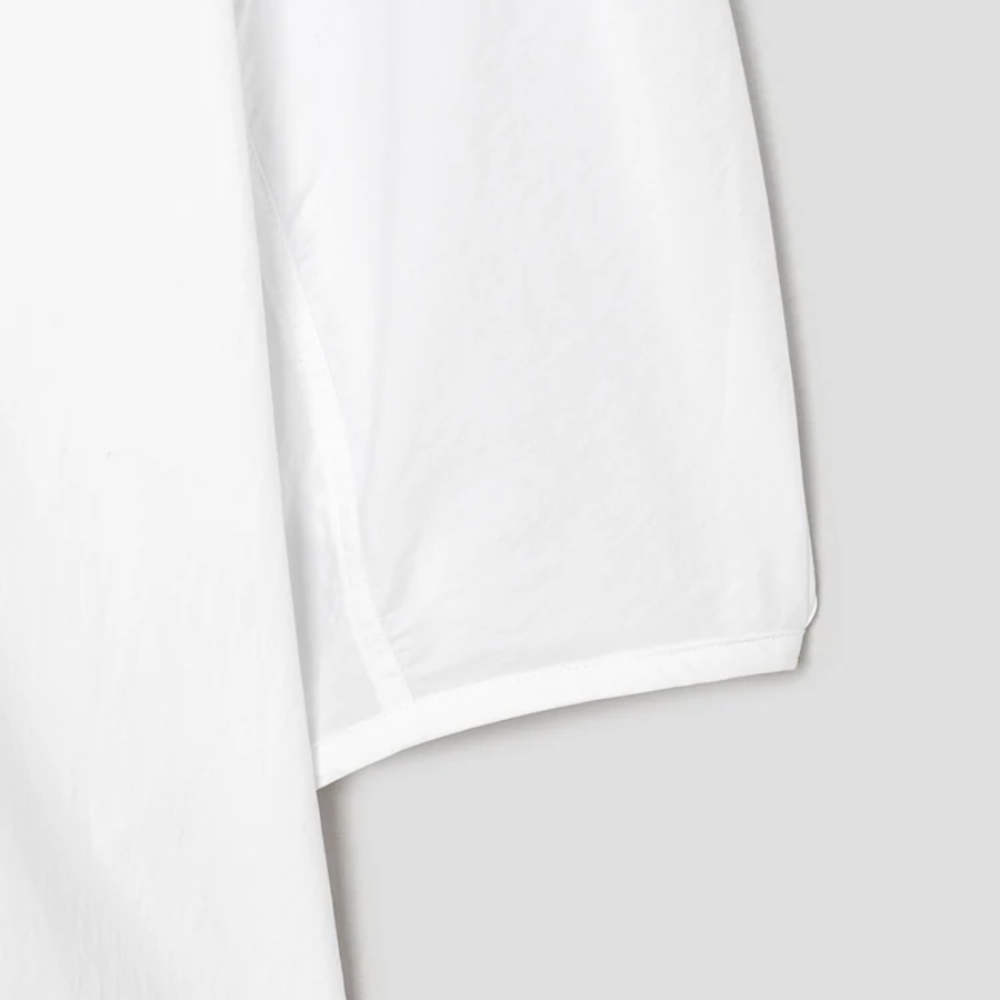 KUHO V-Neck Three-Quarter Sleeve Blouse - White