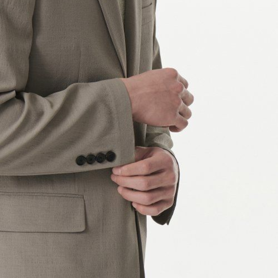 Cool Touch Relaxed Basic Blazer — Greyish Beige