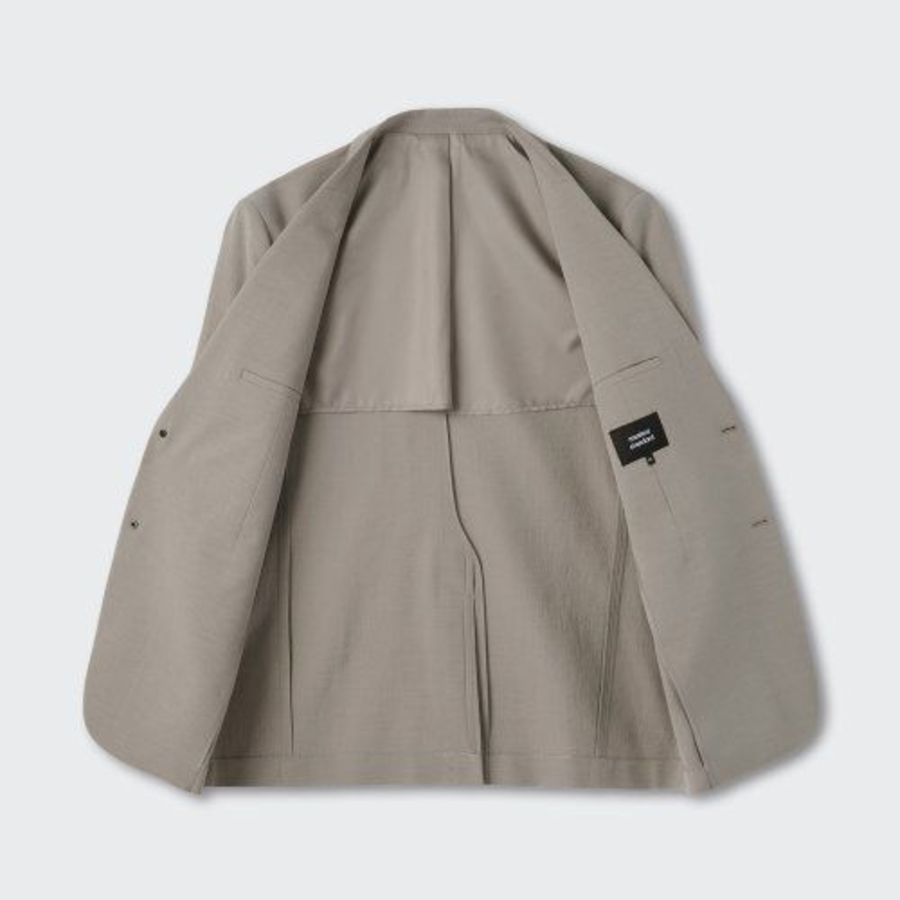 Cool Touch Relaxed Basic Blazer — Greyish Beige