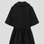 GANNI Bonded Crepe Mini Dress - Black