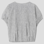 KUHO Volume Fit Short Blouse - Light Grey