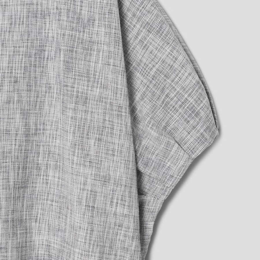 KUHO Volume Fit Short Blouse - Light Grey