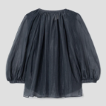 KUHO Open Shirring Blouse - Ash