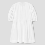 GANNI Cotton Poplin Tie String Mini Dress - Bright White