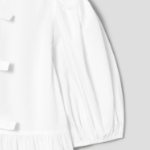 GANNI Cotton Poplin Tie String Mini Dress - Bright White