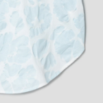 KUHO Volume Fit Collar Neck Print Blouse - Sky Blue